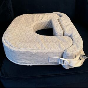 My Brest Friend Twin Nursing Breast Feeding Pillow - Double straps - Grey